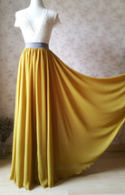 Blue Wedding Chiffon Skirt Flowy Blue Bridesmaid Chiffon Skirts Plus Size image 14