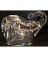Lead Crystal Elephant Coin Piggy Bank Made Czech Republic Trunk Up Means... - $70.13