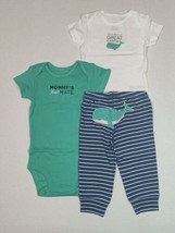 Carter's 3 Piece Set 6 Month Whale Theme Mommy's First Mate - $13.95