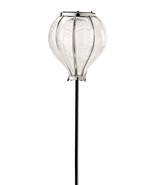 Balloon Solar Garden Stake Hot Air Style Whimsical Double Pronged White ... - $39.59