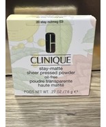 Clinique Stay Matte Sheer Pressed Powder Oil Free - Stay Nutmeg #20 - $27.71