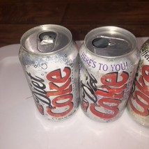Diet Coca-Cola 1997 Lot Of 4 Cans &amp; 1 Holiday 2006 Soda Cans (Rough Shape) - $5.78