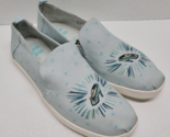 DISNEY X TOMS Cinderella Sky Blue Glass Slipper Canvas Shoes Size 9 Womens - £32.52 GBP