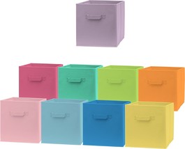 Cube Storage Bins - Fun Colored 11 Inch Storage Cubes (9 Pack) | Fabric ... - $45.94