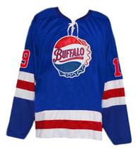 Any Name Number Buffalo Bisons Retro Hockey Jersey Blue Any Size image 1