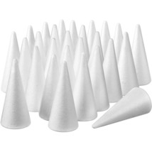 Polystyrene Cone, 10pcs White Foam Tree Cones, DIY Crafting Cones