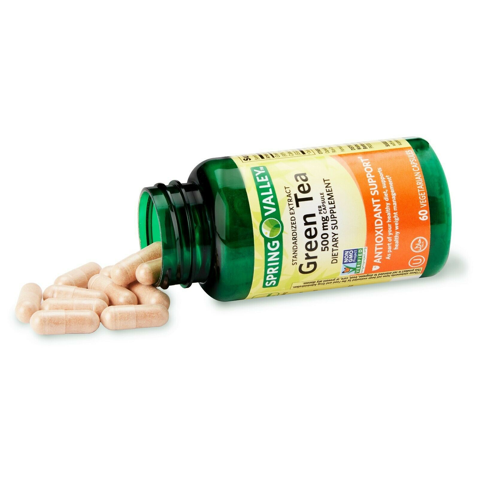 Spring Valley Green Tea Extract Vegetarian Capsules, 500 mg, 60 Count