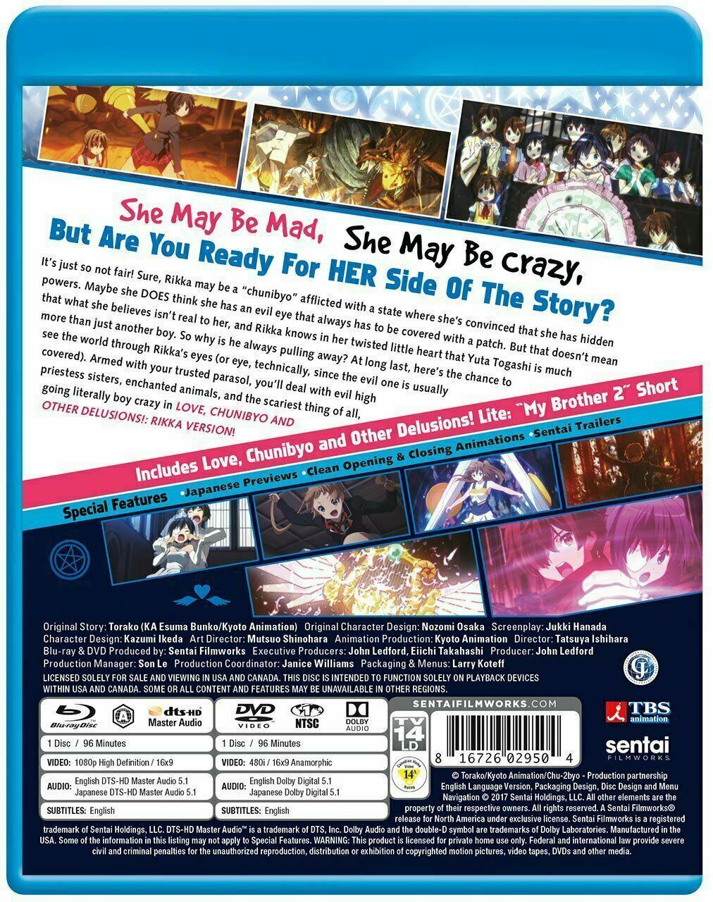 Love, Chunibyo & Other Delusions Complete Seasons 1 & 2 Anime Blu-Ray OOP