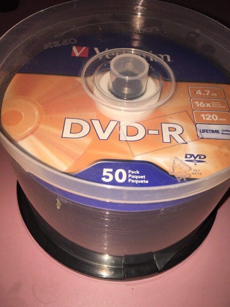  Verbatim DVD-R Blank Discs AZO Dye 4.7GB 16X