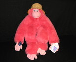 Pink Applause Orangutan Monkey Ape LARGE Passion Fruit Stuffed Plush Ani... - $22.76