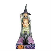 Jim Shore Two-Sided Witch Spooky and Sweet 10.5" High Black Cat Stone Resin image 2