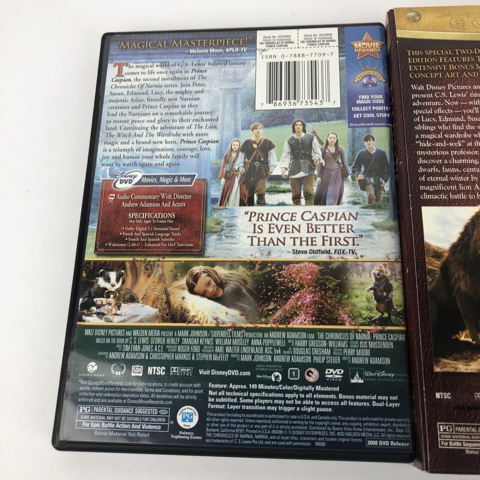 The Lion, the Witch and the Wardrobe (DVD, 2-Disc Set) + Narnia Prince ...