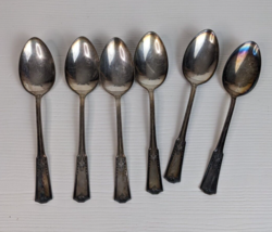 silverplate sectional set of 6 flatware tablespoons vintage - $9.89