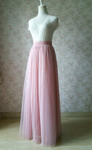 Wedding Bridesmaids Maxi Tulle Skirt Outfit, Baby Pink Blush Pink Rose Pink Tutu image 14