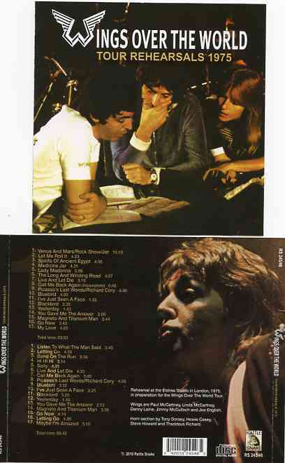 Paul McCartney - Wings Tour Rehearsals 1975 ( 2 CD SET ) ( Rattlesnake ...