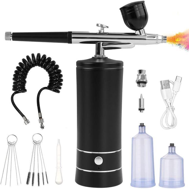 VEVOR Airbrush Kit, Professional Airbrush Set with Compressor, Airbrushing System Kit with Multi-Purpose Dual-Action Gravity Feed Airbrushes, Art