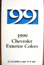 1999 Chevrolet Corvette Color & Trim Paint Chip Brochure- Xlnt Original - $6.68