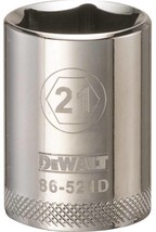 NEW Dewalt DWMT86521OSP 1/2 Drive X 21 MM 6 PT CHROME Socket TOOL - $13.99