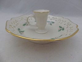 Lenox Holiday pattern - a pierced dish with candle holder - 6&quot; wide - US... - $7.92