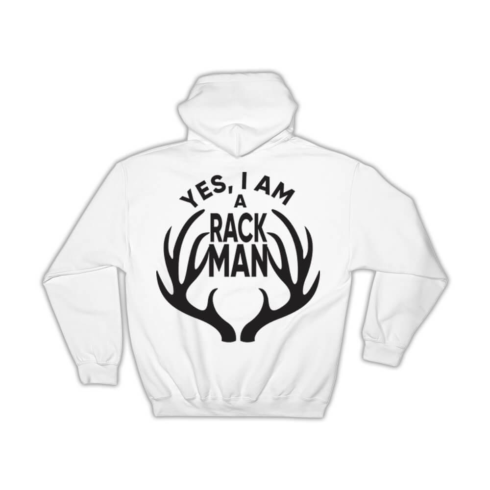 Rack Man : Gift Hoodie Hunter Hunting Deer Buck Christmas Birthday - $35.99