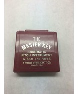 The MASTER Key ROUND Metal PITCH Pipe PLASTIC Red CASE Information CARD - $19.79