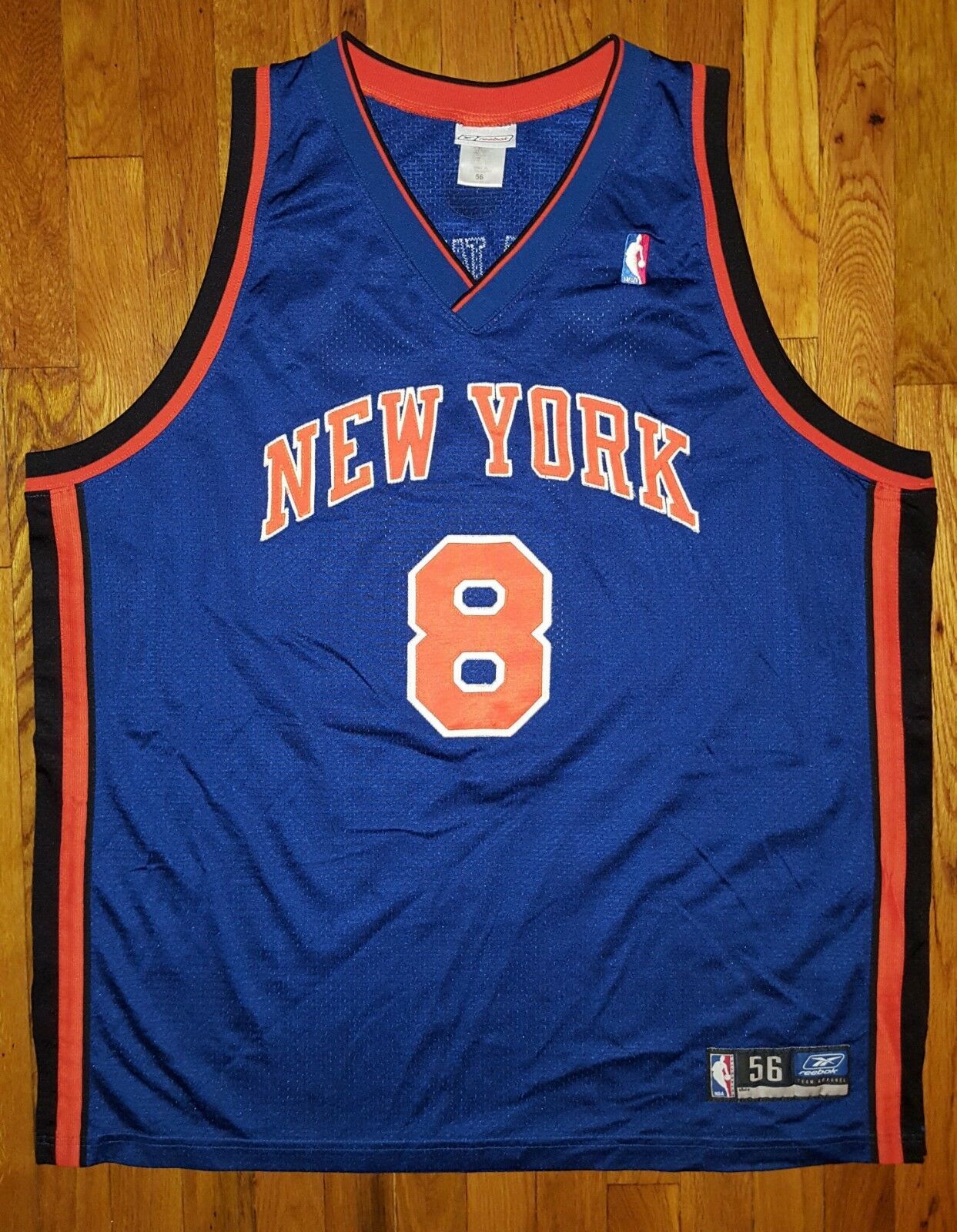 Authentic 2003 Reebok New York Knicks NYK Latrell Sprewell Road Blue Jersey  56