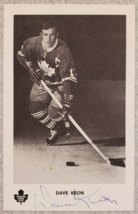 Dave Keon Autographed Photo Toronto Maple Leafs Vintage Nhl 3.5"x5.5" Free Ship - $25.95