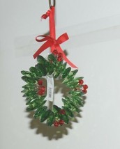 Ganz Crystal Expressions ACRYX165 Holiday Wreath Ornament Red Green Set of 6 image 2