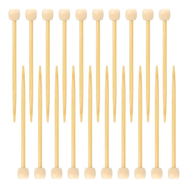 36PCS Bamboo Knitting Needles Set,betybedy Single Pointed Knitting