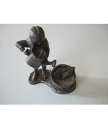 MICHAEL RICKER PEWTER FIGURINE GIRL WATERING CAN-DUCK IN WASH TUB   #954... - $12.14