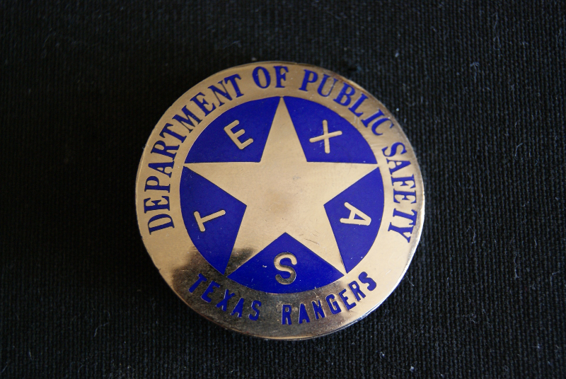 Round Texas Rangers Badge