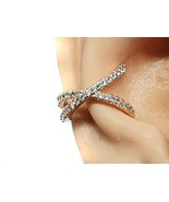 Ear Cuff Infinity Criss Cross Rose Gold Orbital Earring CZ Jewelry Non B... - $11.62
