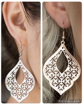 Silver Gold Earrings Paparazzi Totally Taj Mahal - $5.00