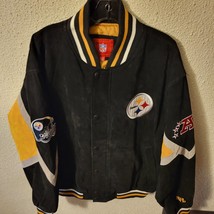 NFL, Jackets & Coats, Nfl Pittsburg Steelers Jacket Suede Leather Heavy  Mens Size Med Nwt