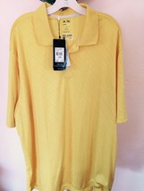 Men&#39;s Adidas Relaxed Fit Yellow ClimaCool Golf Polo Shirt Size M - $34.99