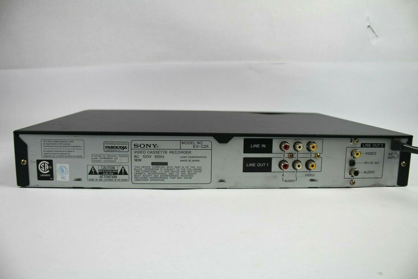 sony EVC25 NTSC 8mm video8 analog VCR Vintage Audio & Video