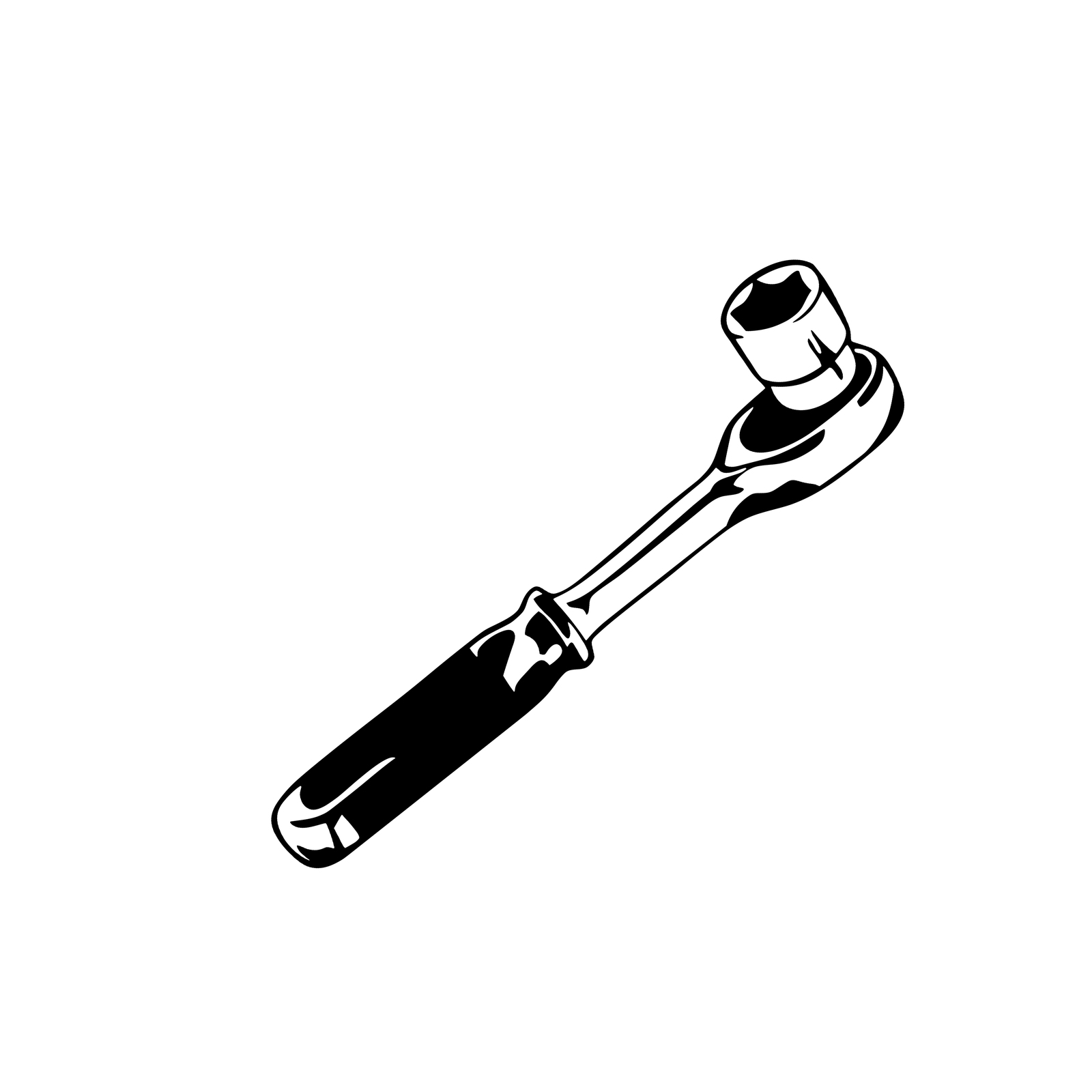 Socket Ratchet Tool Svg Download, Mechanic ratchet svg file, Ratchet