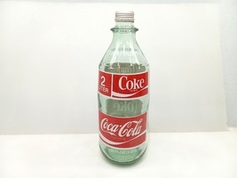 Vintage 1970&#39;s Coca Cola 2 Liter Glass Coke Bottle w/ Cap Lid 67.6 Fluid... - $41.55