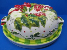 Temptations By Tara Tesher &quot;Wreath&quot; Ovenware Bundt Cake Pan And Underpla... - $48.00