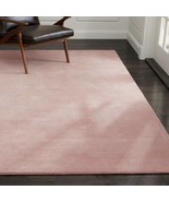Area Rugs 6&#39; x 9&#39; Baxter Blush Hand Tufted Crate &amp; Barrel Soft Woolen Ca... - $449.00