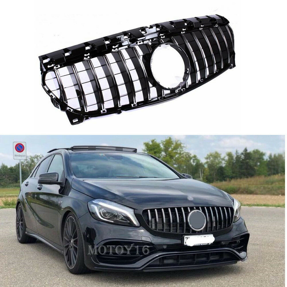 For Mercedes CLA Class W117 CLA250 CLA45 GT Panamericana Grill Silver ...