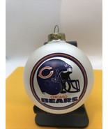 Vintage Chicago Bears Football Glass Ornament Helmet Logo NFL Used - $21.73