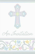 Blessed Day Cross Baptism, Christening Party Invitations 8 ct - $4.94