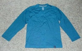 Boys Shirt Swiss Cross Green V-Neck Long Sleeve Casual-size 14/16 - $6.93