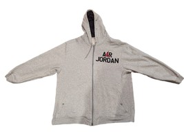  Air Jordan Flight Club Big Logo Spell Out Embroidery Full Zip Hoodie Gr... - $106.13