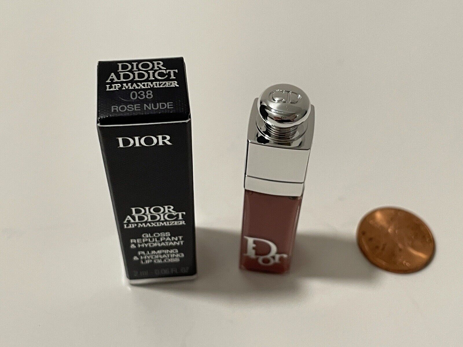 Christian Dior Dior Addict Lip Maximizer 038 Rose Nude 2mL Travel Mini - $18.00