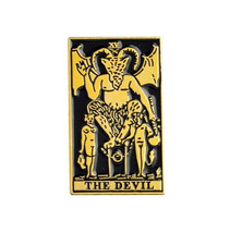 THE DEVIL TAROT CARD - ENAMEL PIN (GOLD) - $8.00