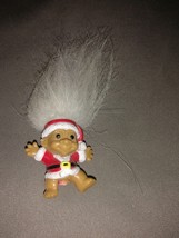 Russ Troll Doll Pencil Topper Santa with white Hair - $4.50
