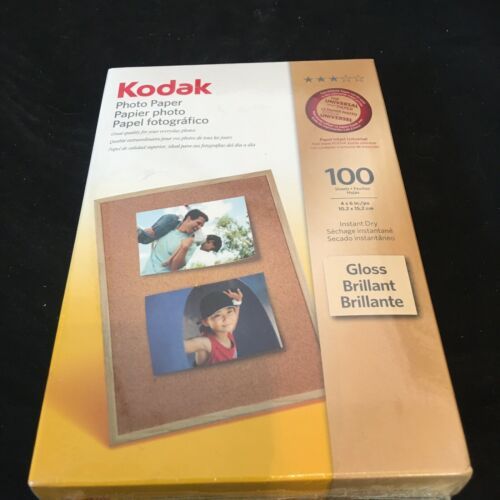 Kodak 4x6 Gloss Photo Paper 100 Sheet Pack New In Box Sealed