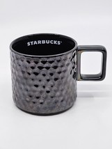 STARBUCKS Limited Edition Black Metallic Hammered Dimple 12 oz Coffee Mug - $16.79